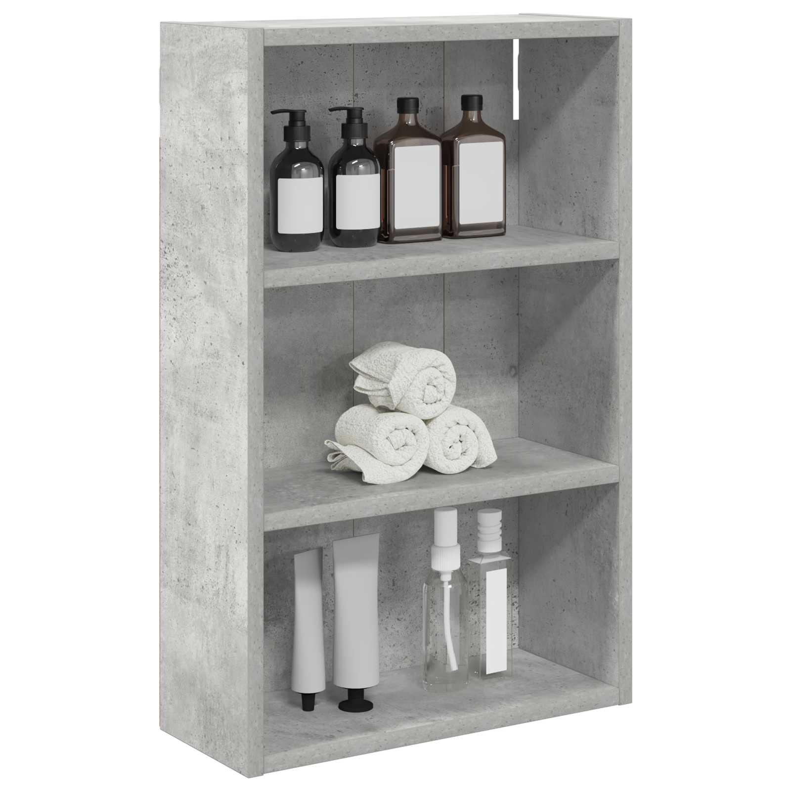 Badezimmer-Wandschrank Betongrau 40 x 16 x 62,5 cm