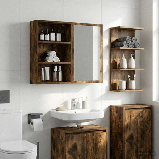 Badezimmer-Wandschrank Räuchereiche 40 x 16 x 62,5 cm