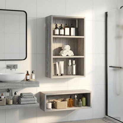 Badezimmer-Wandschrank Sonoma-Grau 40 x 16 x 62,5 cm