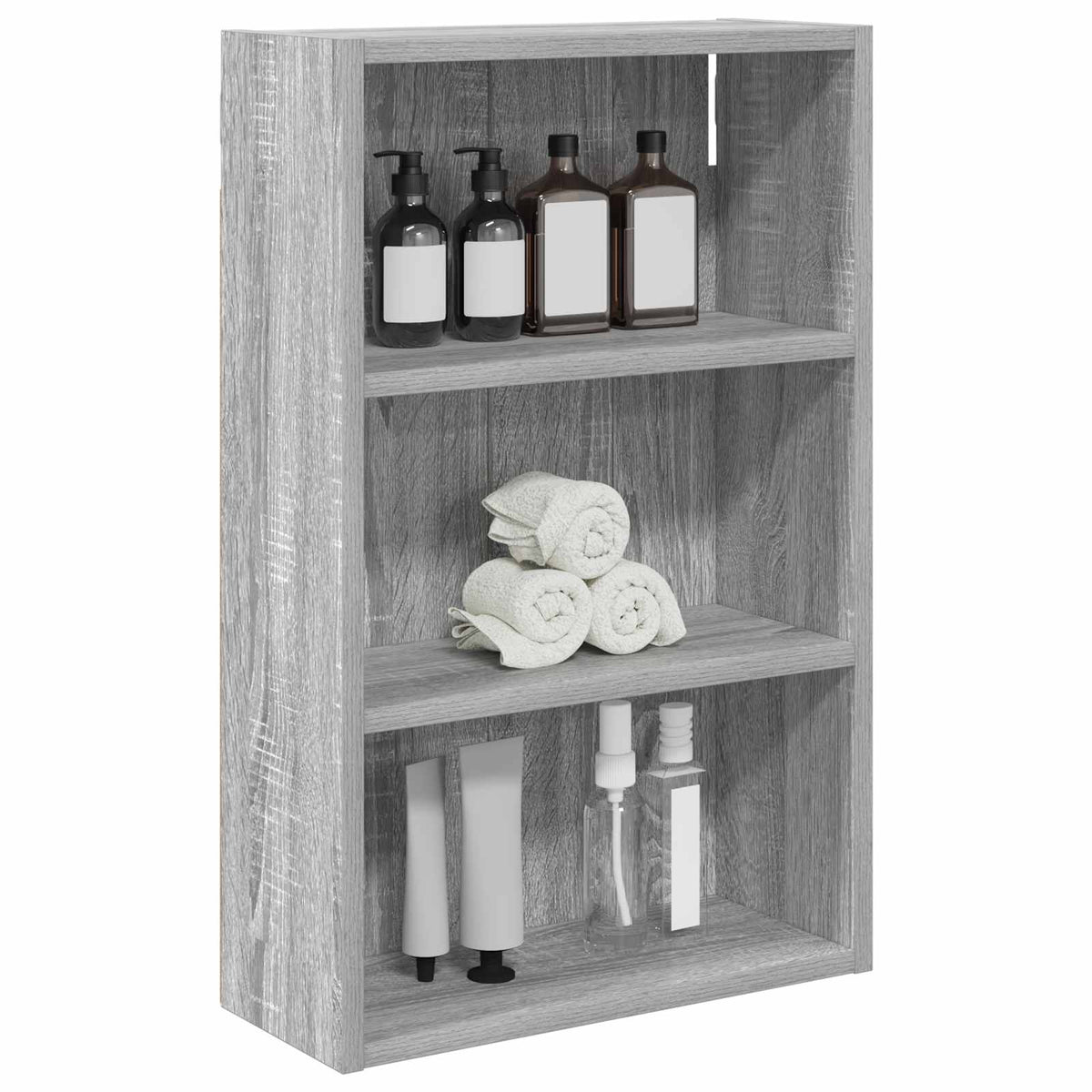 Badezimmer-Wandschrank Sonoma-Grau 40 x 16 x 62,5 cm