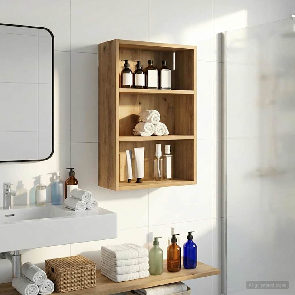 Badezimmer-Wandschrank Artisan-Eiche 40 x 16 x 62,5 cm