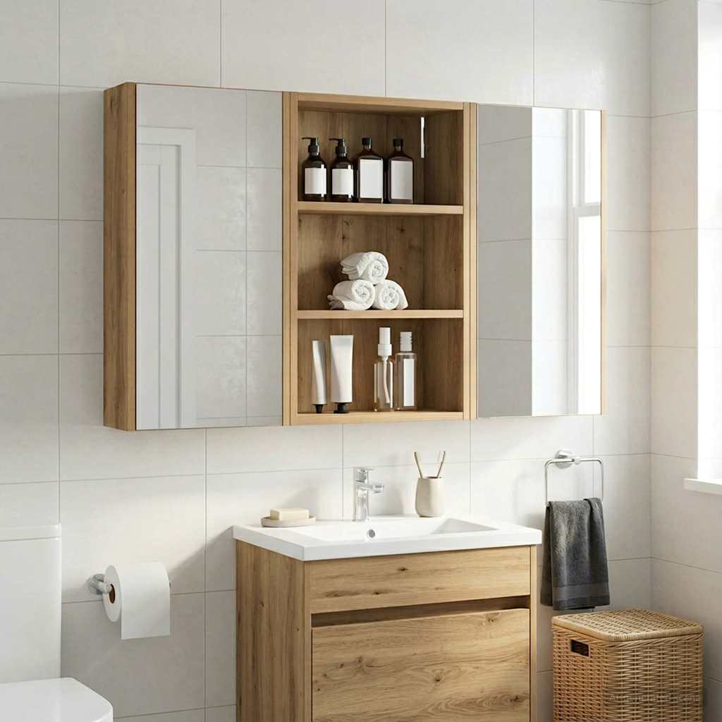 Badezimmer-Wandschrank Artisan-Eiche 40 x 16 x 62,5 cm