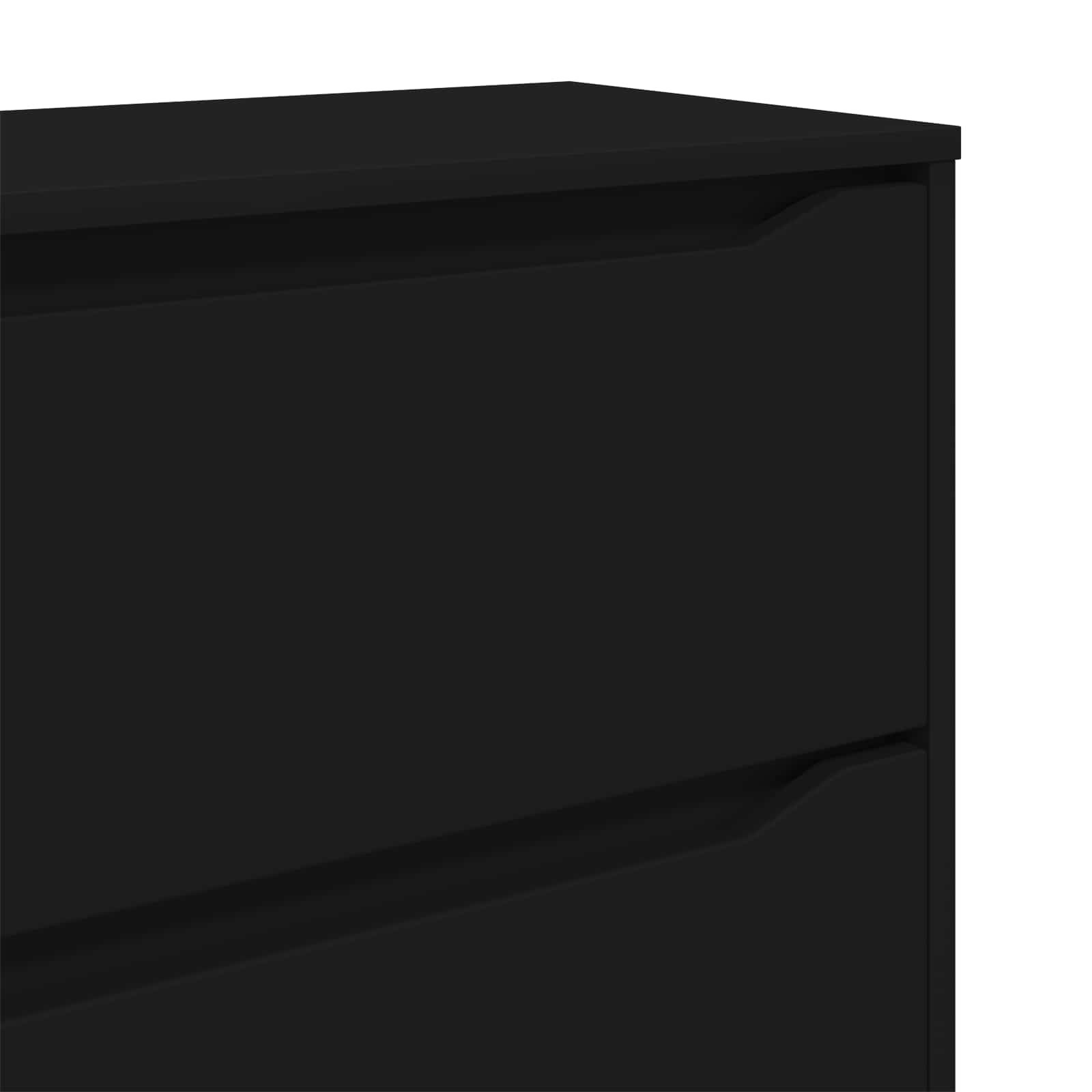 Stauraumschränke 80 x 48 x 105 cm Holzwerkstoff Schwarz