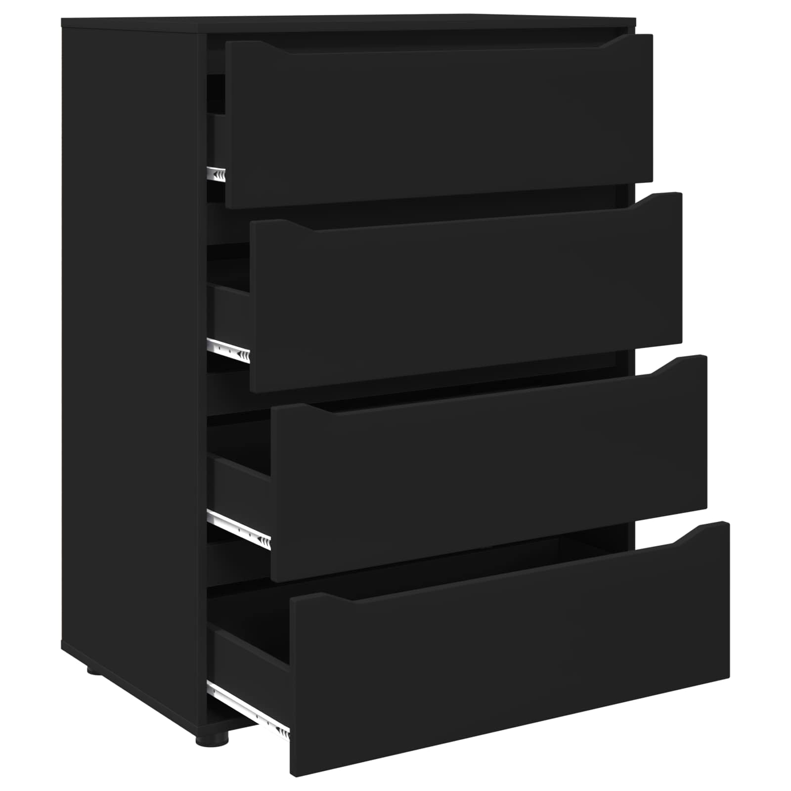 Stauraumschränke 80 x 48 x 105 cm Holzwerkstoff Schwarz