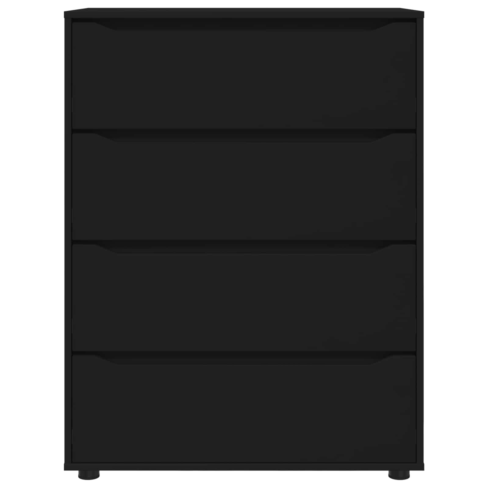 Stauraumschränke 80 x 48 x 105 cm Holzwerkstoff Schwarz