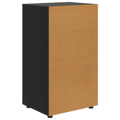 Stauraumschränke 60 x 48 x 105 cm Holzwerkstoff Schwarz