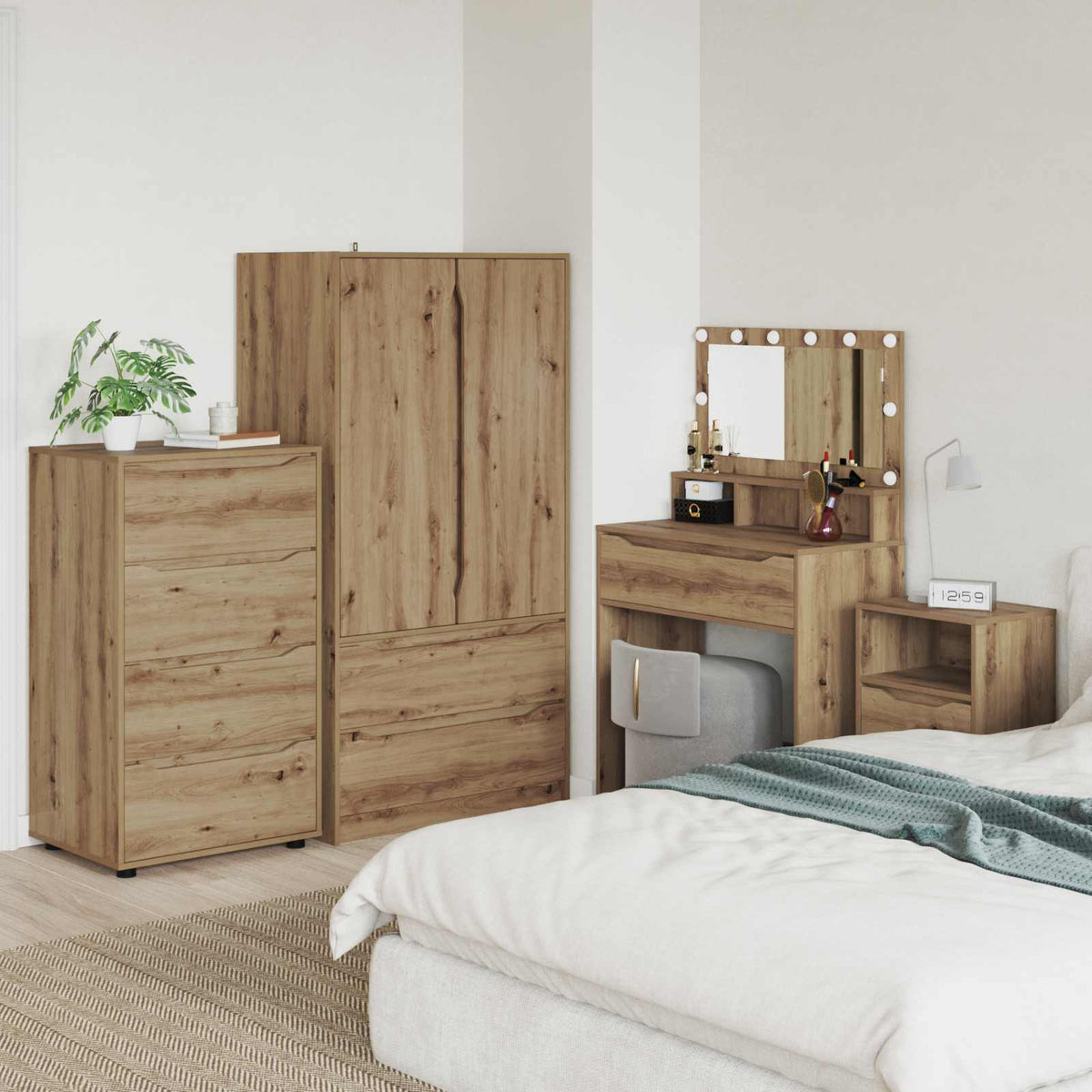 Stauraumschränke 60 x 48 x 105 cm Holzwerkstoff Artisan-Eiche