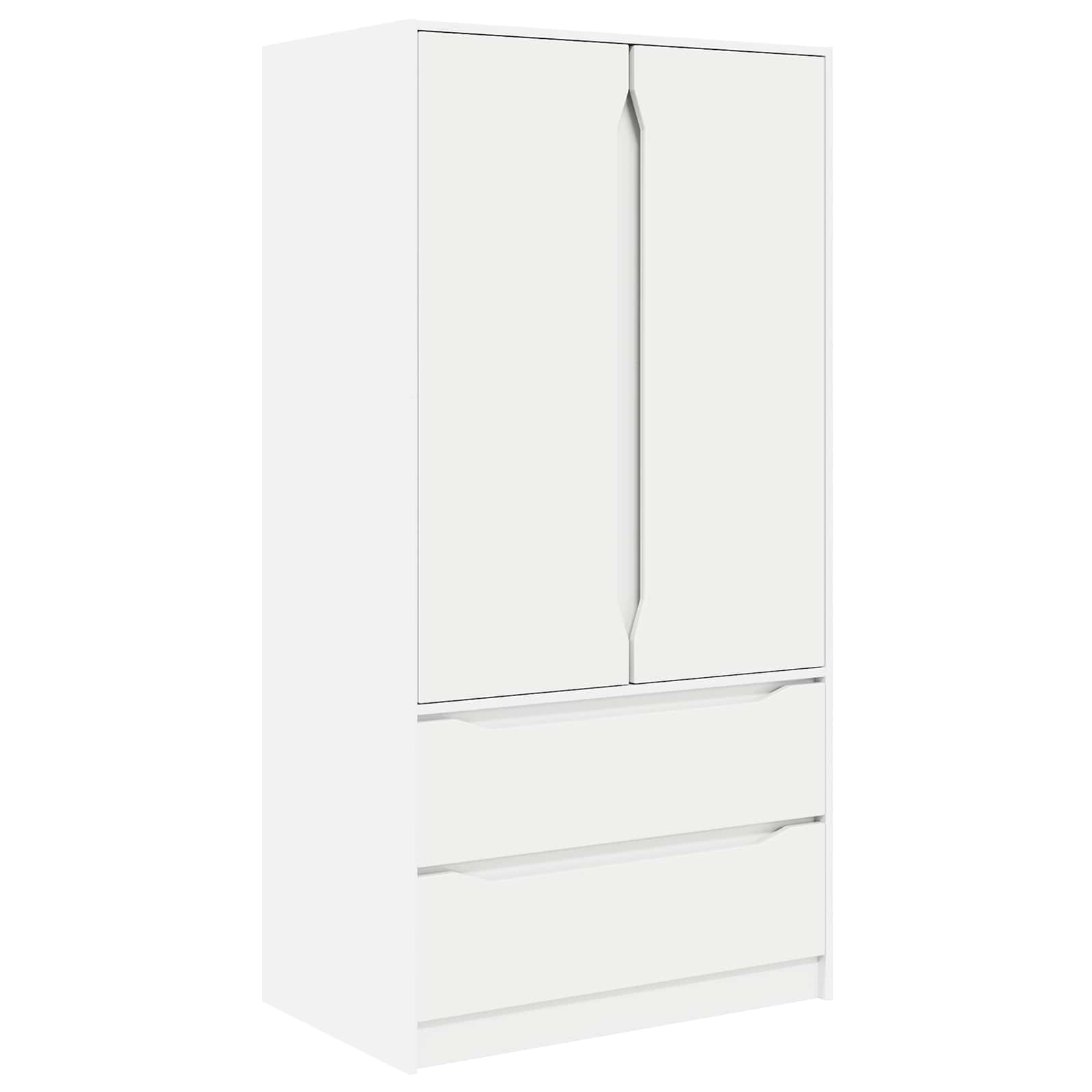 Kleiderschrank mit Tür Weiß 79,5 x 49 x 156 cm Holzwerkstoff