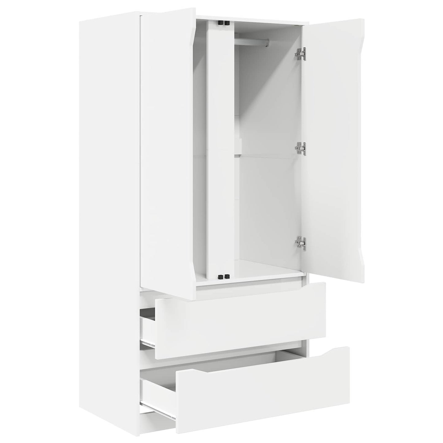 Kleiderschrank mit Tür Weiß 79,5 x 49 x 156 cm Holzwerkstoff