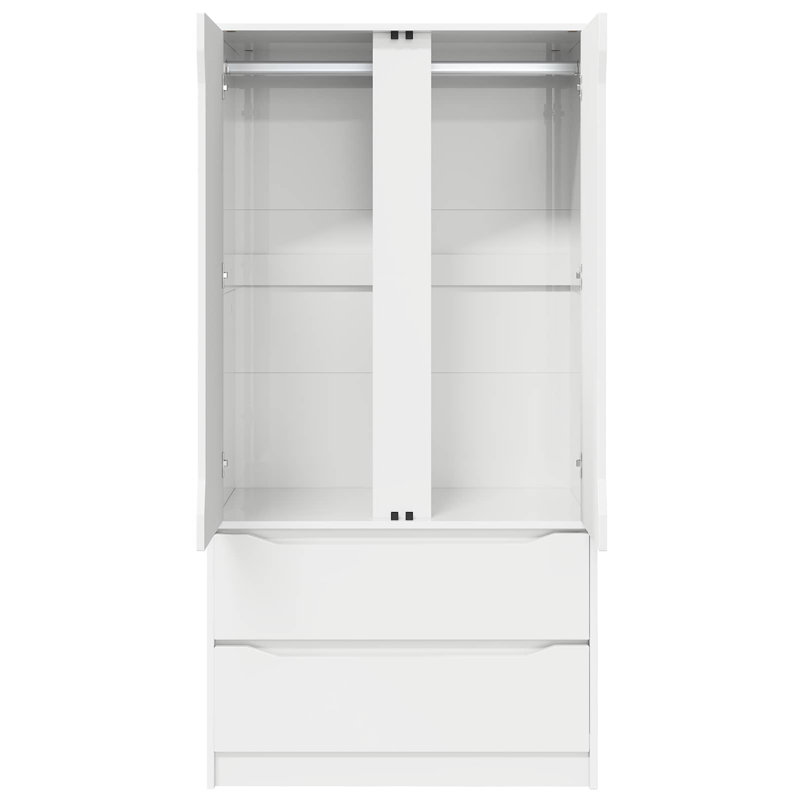 Kleiderschrank mit Tür Weiß 79,5 x 49 x 156 cm Holzwerkstoff