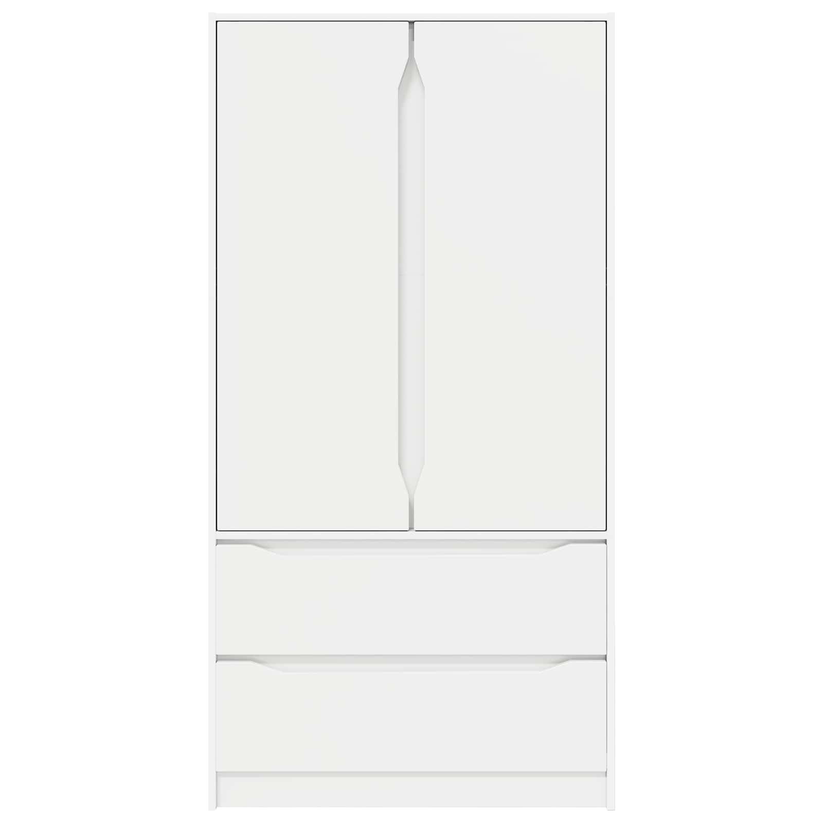 Kleiderschrank mit Tür Weiß 79,5 x 49 x 156 cm Holzwerkstoff