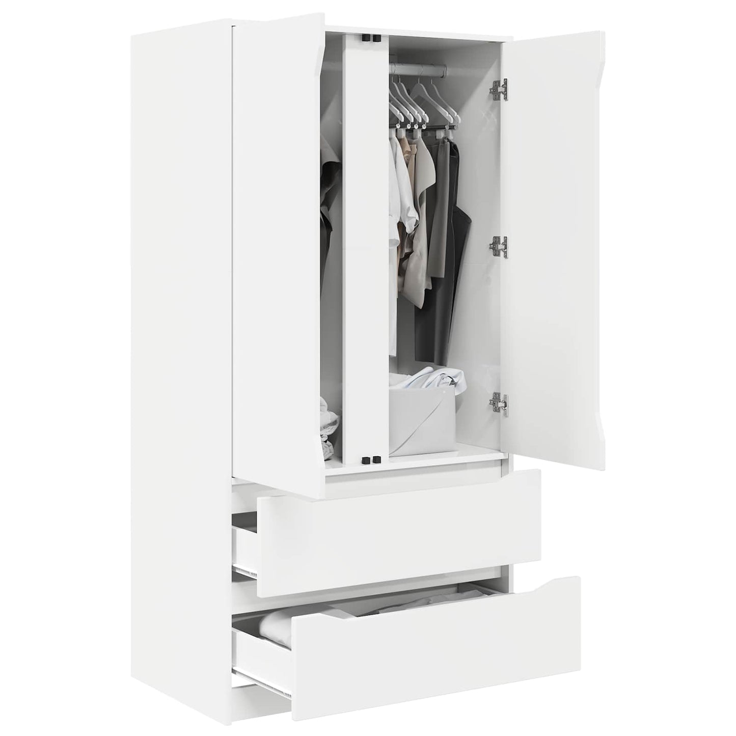 Kleiderschrank mit Tür Weiß 79,5 x 49 x 156 cm Holzwerkstoff
