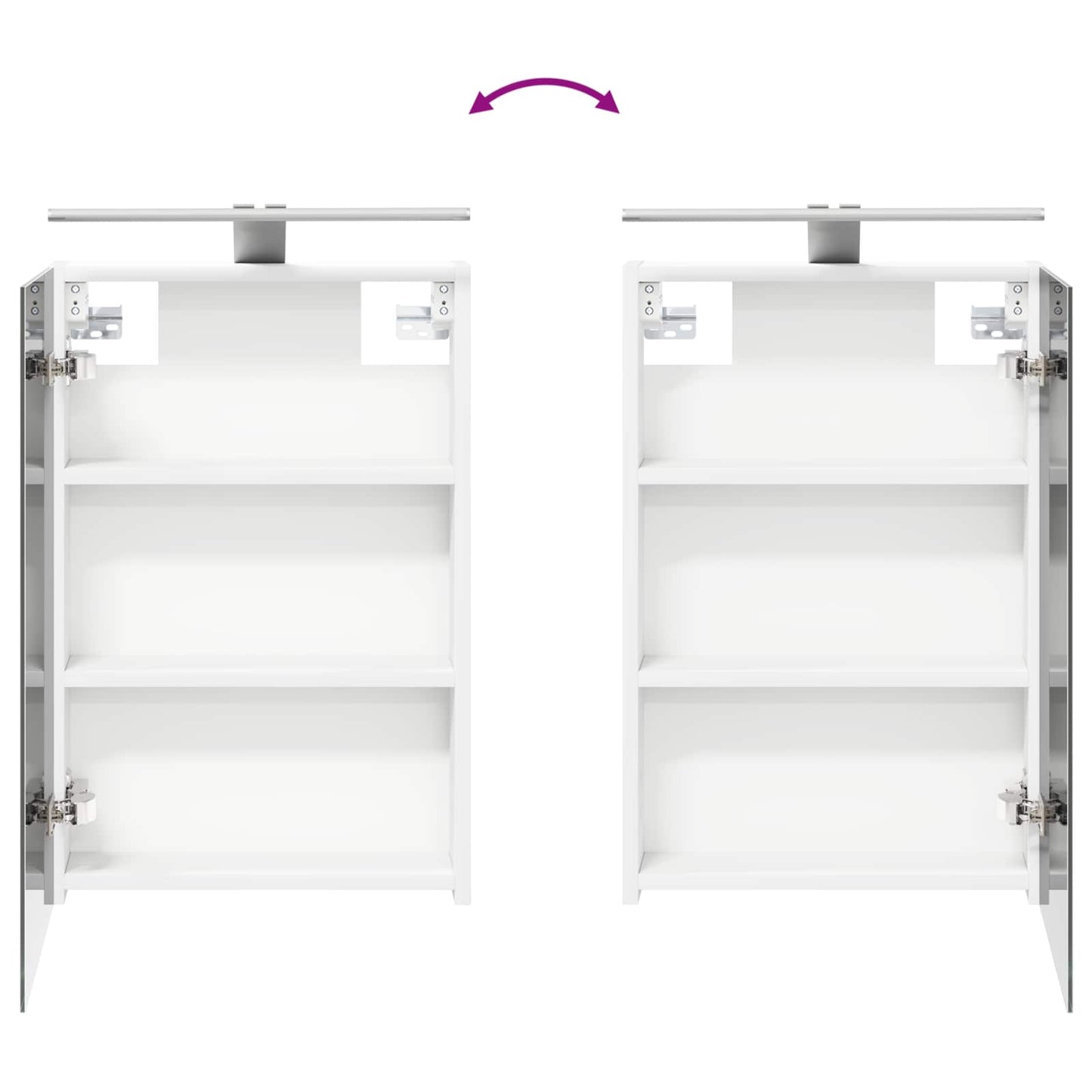 Badezimmerschrank-Set 5 stk. Weiß Holzwerkstoff