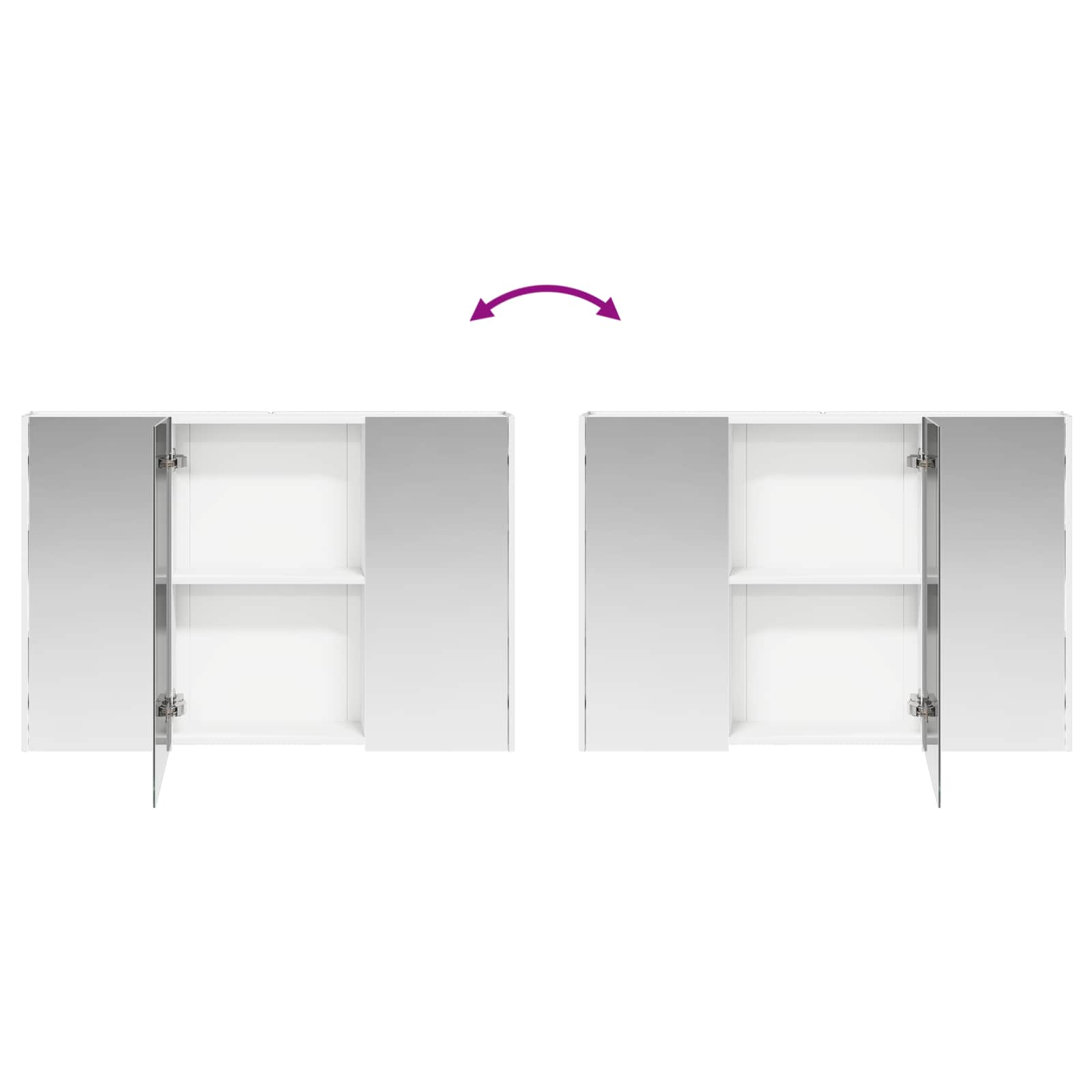 Badezimmermöbel-Set 4 stk. Weiß Ingenieurholz und Glas