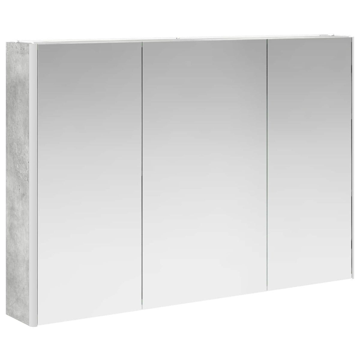 Badezimmermöbel-Set 4 stk. Betongrau Ingenieurholz und Glas