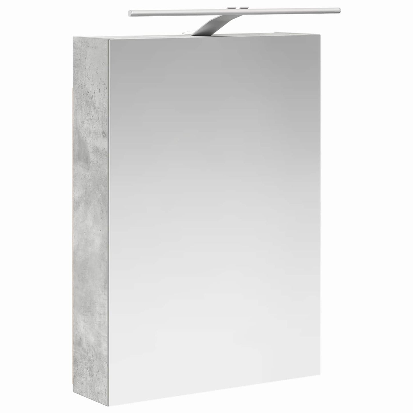 Badezimmermöbel-Set 5 stk. Betongrau Ingenieurholz und Glas