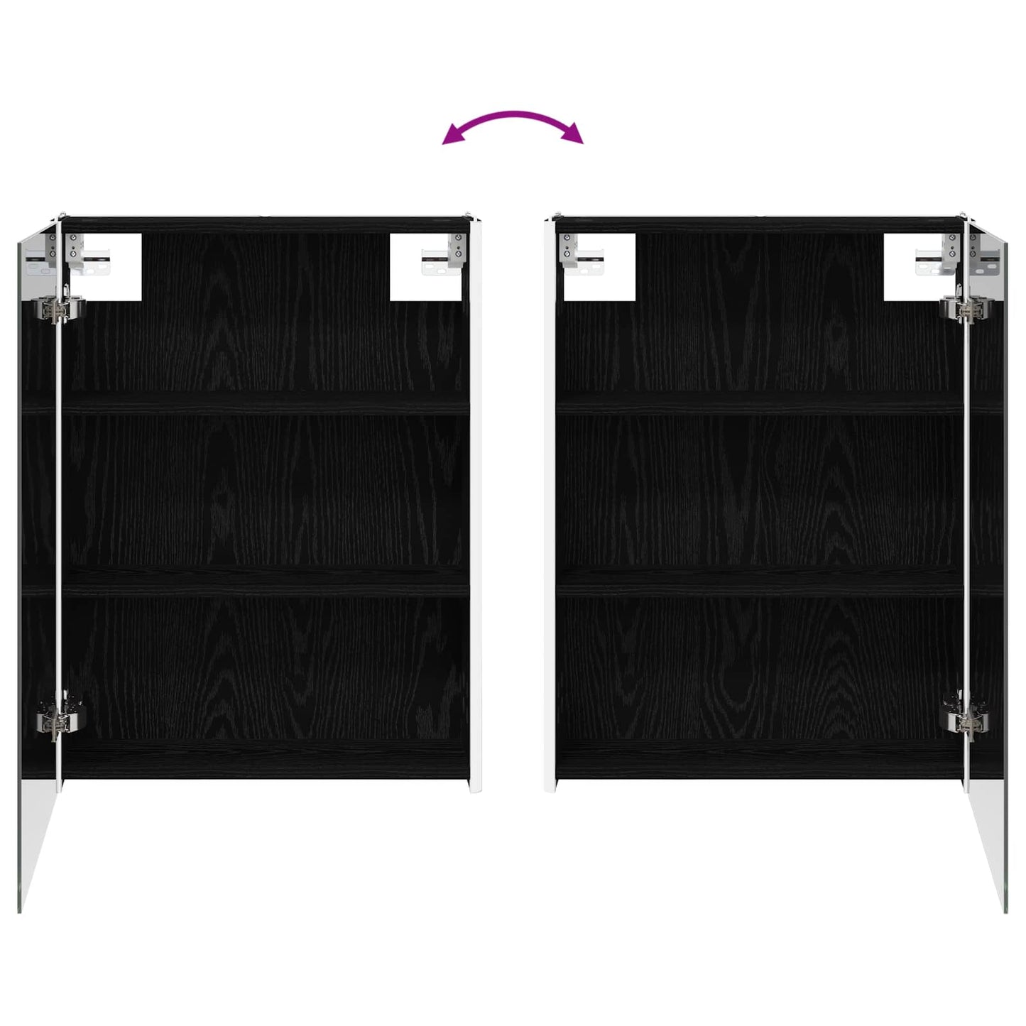 Badezimmermöbel-Set 5 stk. Schwarze Eiche