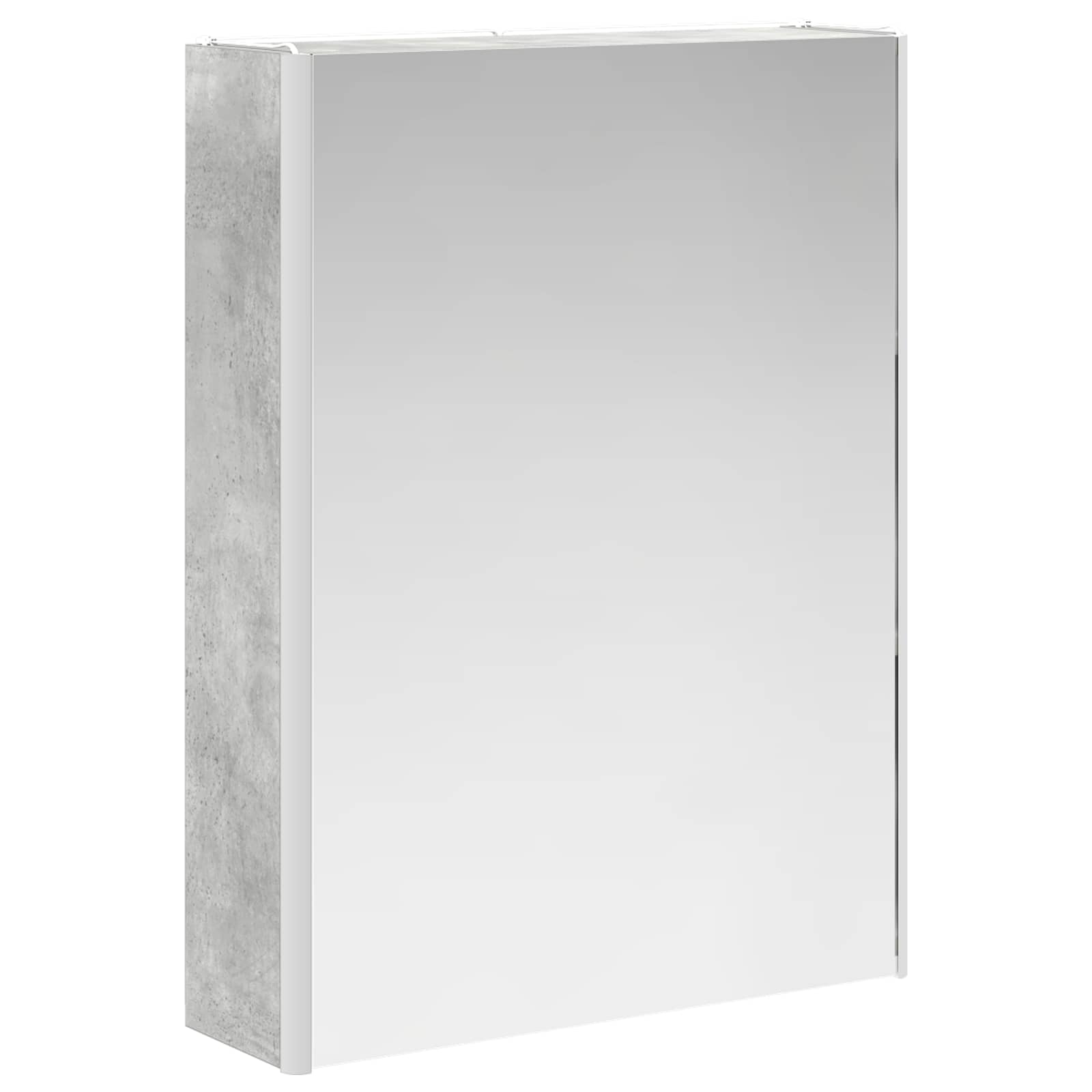 Badezimmermöbel-Set 5 stk. Betongrau Ingenieurholz und Glas