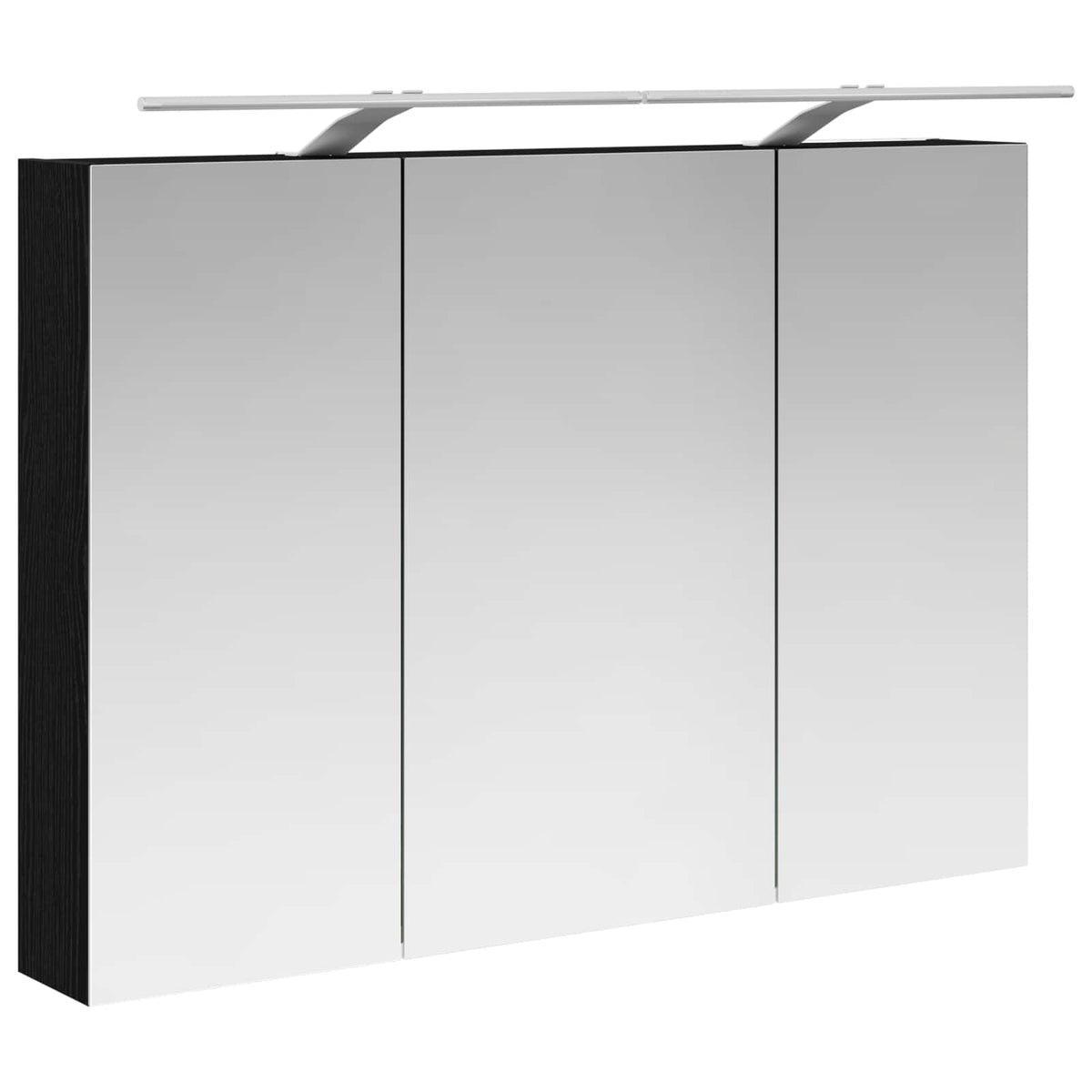 Badezimmermöbel-Set 4 stk. Schwarz Eichen-Optik