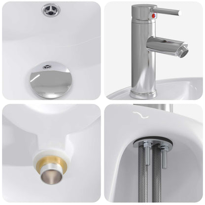 Badezimmermöbel-Set 5 stk. Schwarze Eiche