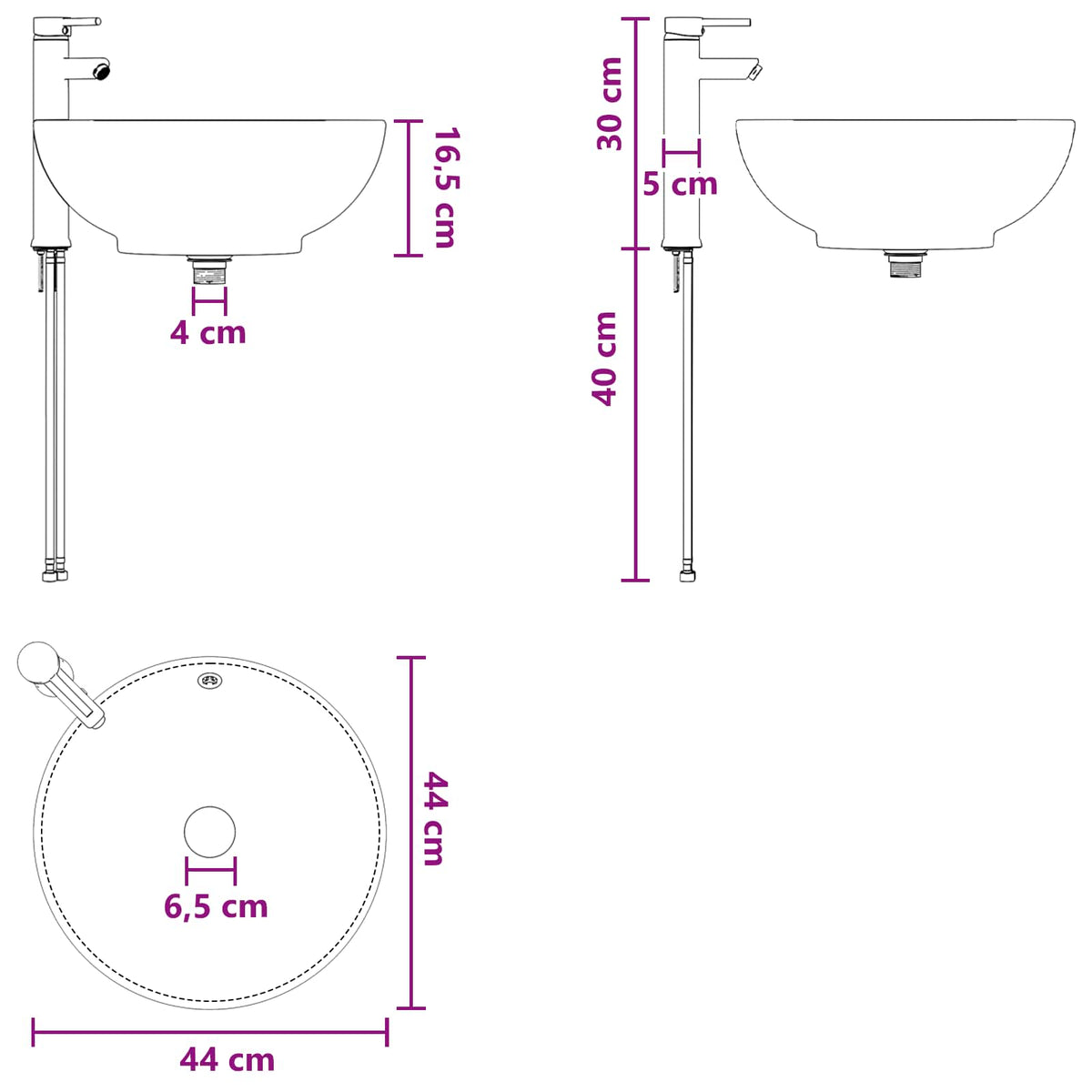 Badezimmermöbel-Set 5 stk. Betongrau Ingenieurholz und Glas