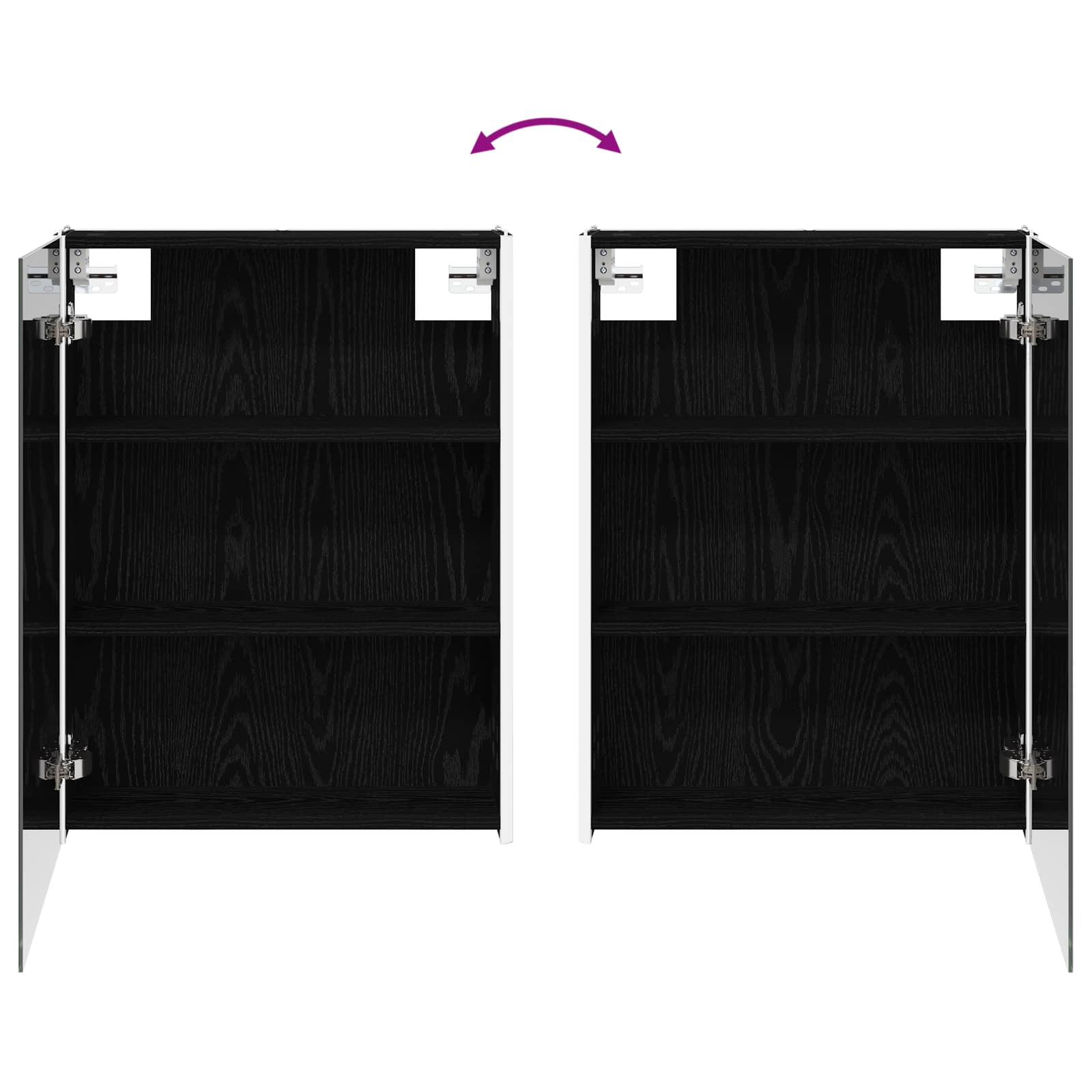 Badezimmermöbel-Set 5 stk. Schwarze Eiche