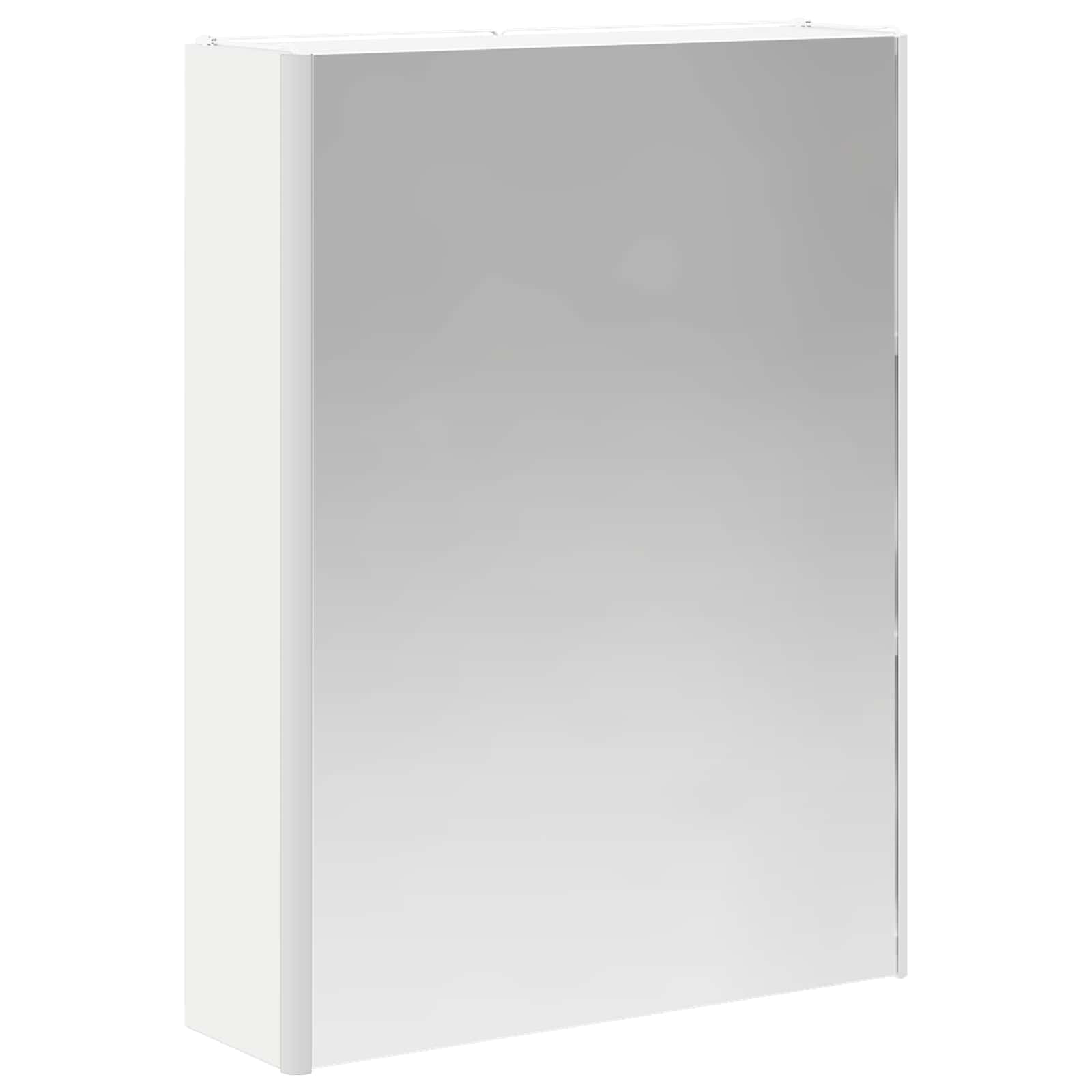 Badezimmermöbel-Set 5 stk. Weiß Ingenieurholz und Glas