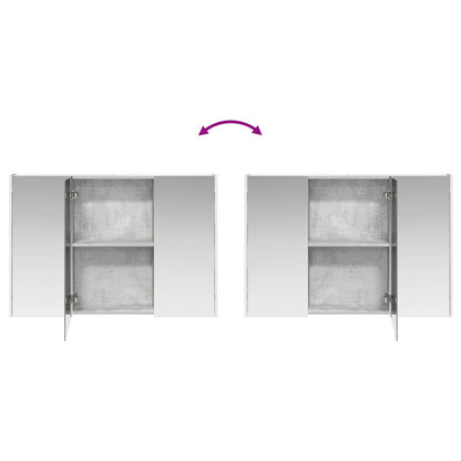 Badezimmermöbel-Set 4 stk. Betongrau 49,5 x 44,5 x 65,5 cm