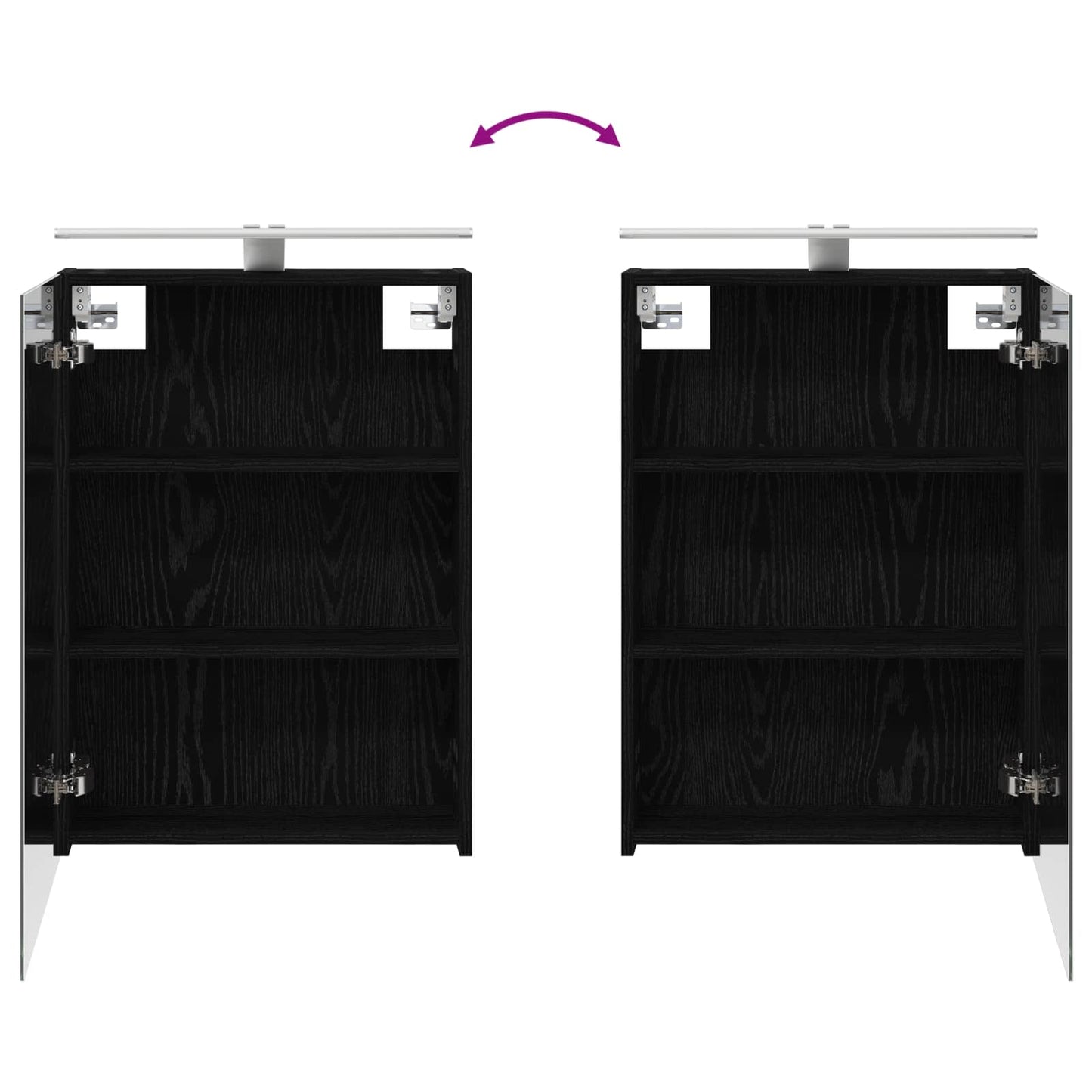 Badezimmermöbel-Set 5 stk. Schwarze Eiche