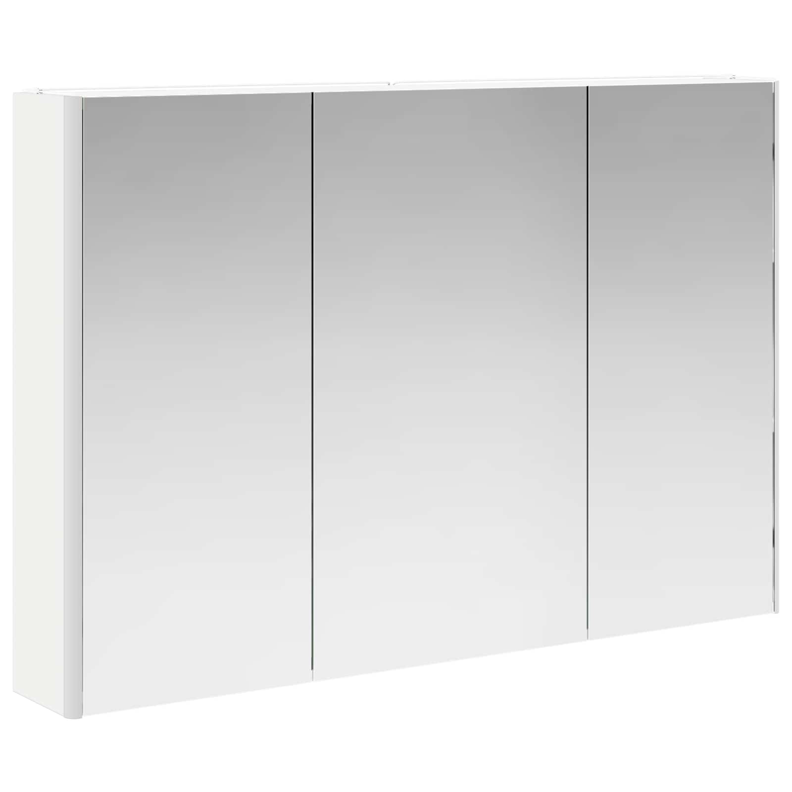 Badezimmermöbel-Set 6 stk. Weiß Ingenieurholz und Glas