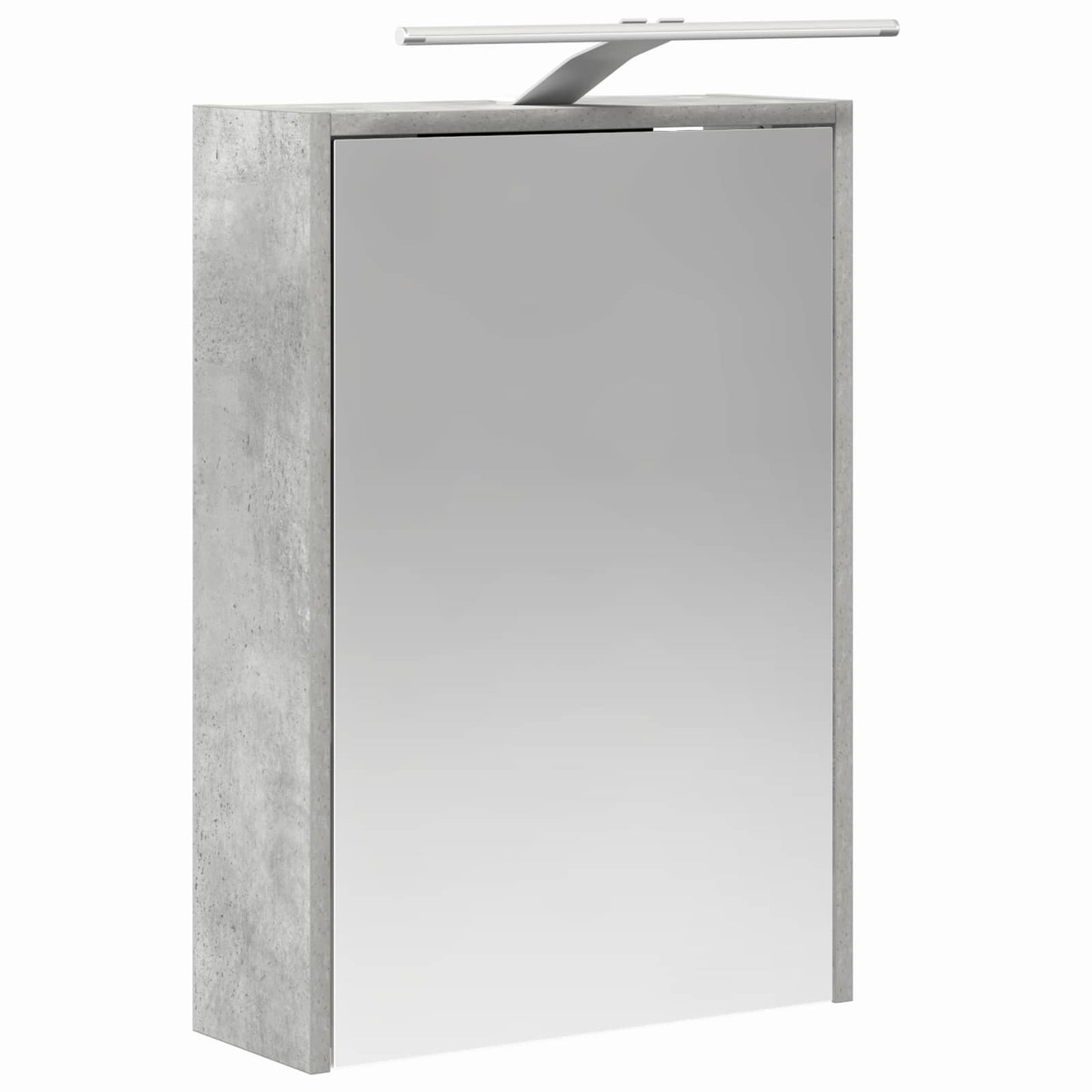 Badezimmermöbel-Set 5 stk. Betongrau Ingenieurholz und Glas