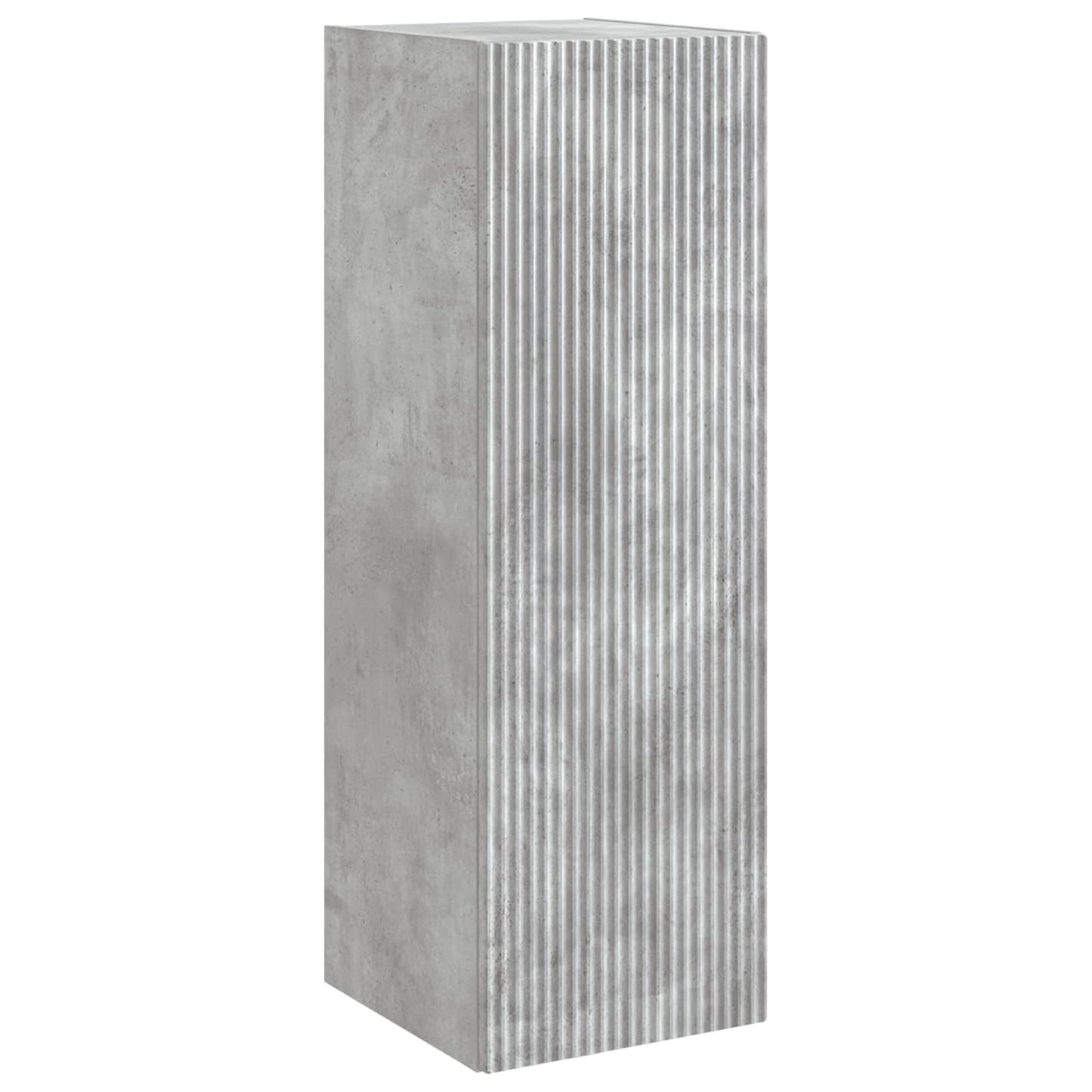 Badezimmermöbel-Set 5 stk. Betongrau Ingenieurholz und Glas