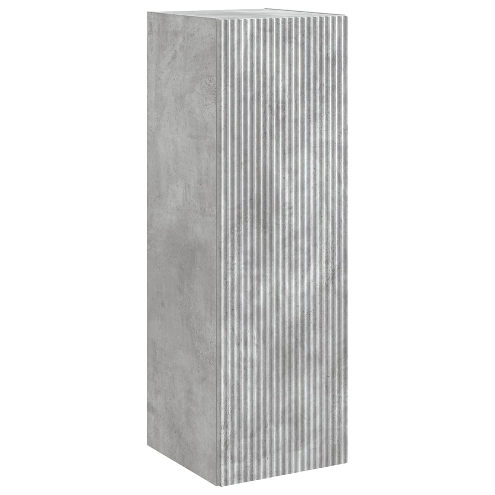 Badezimmermöbel-Set 5 stk. Betongrau Ingenieurholz und Glas