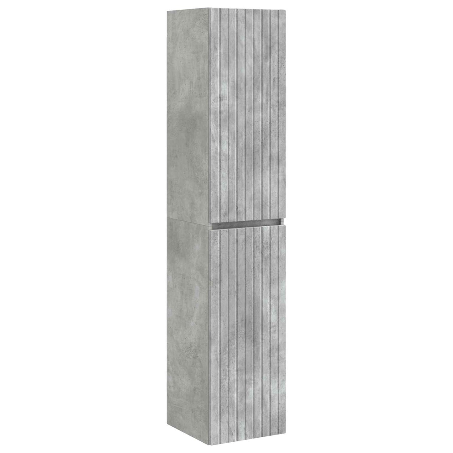 Badezimmerschrank-Set 5 stk. Betongrau Holzwerkstoff