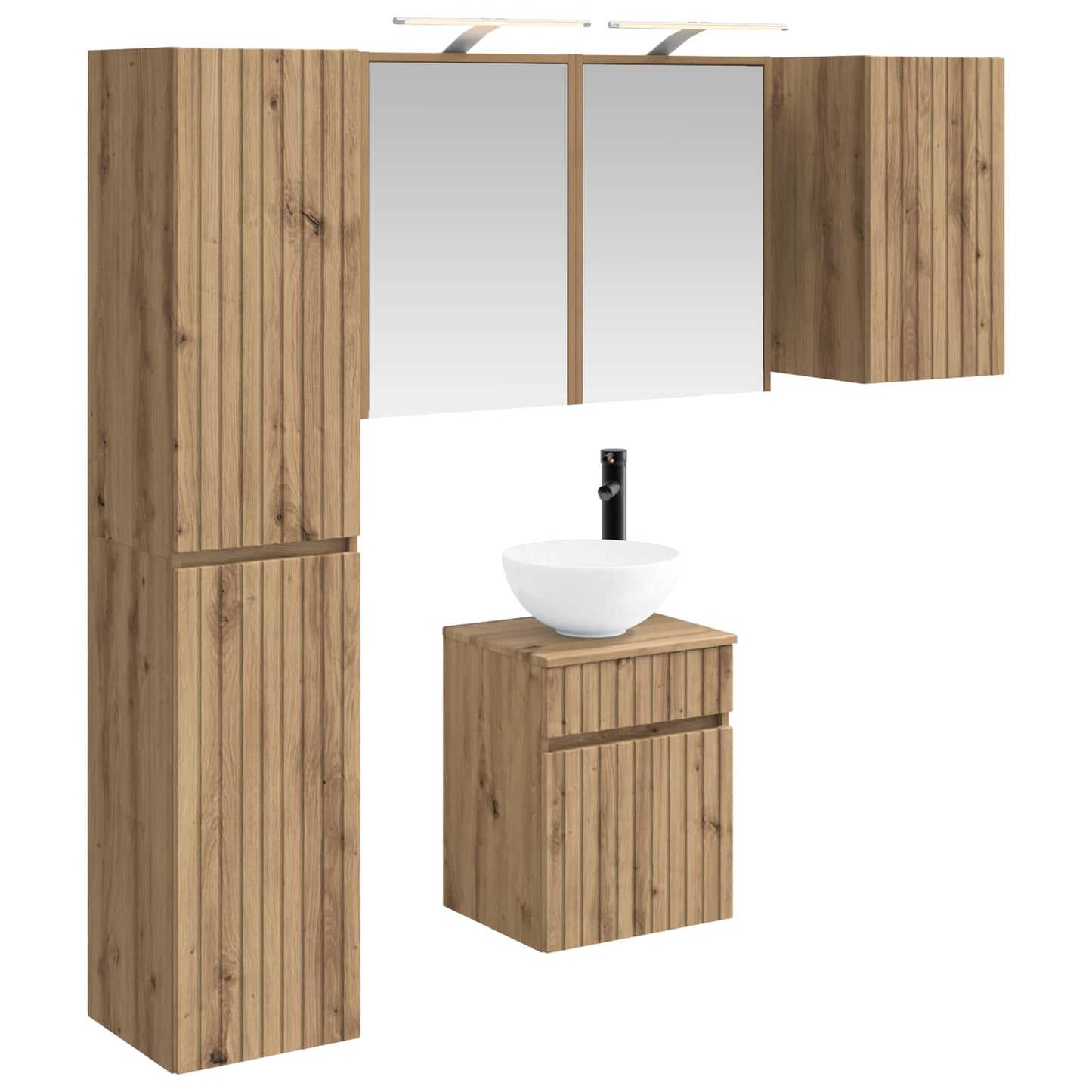 Badezimmerschrank-Set 5 stk. Artisan-Eiche Holzwerkstoff