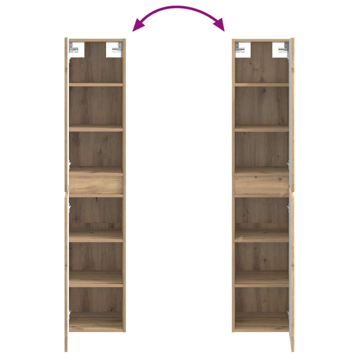 Badezimmerschrank-Set 5 stk. Artisan-Eiche Holzwerkstoff