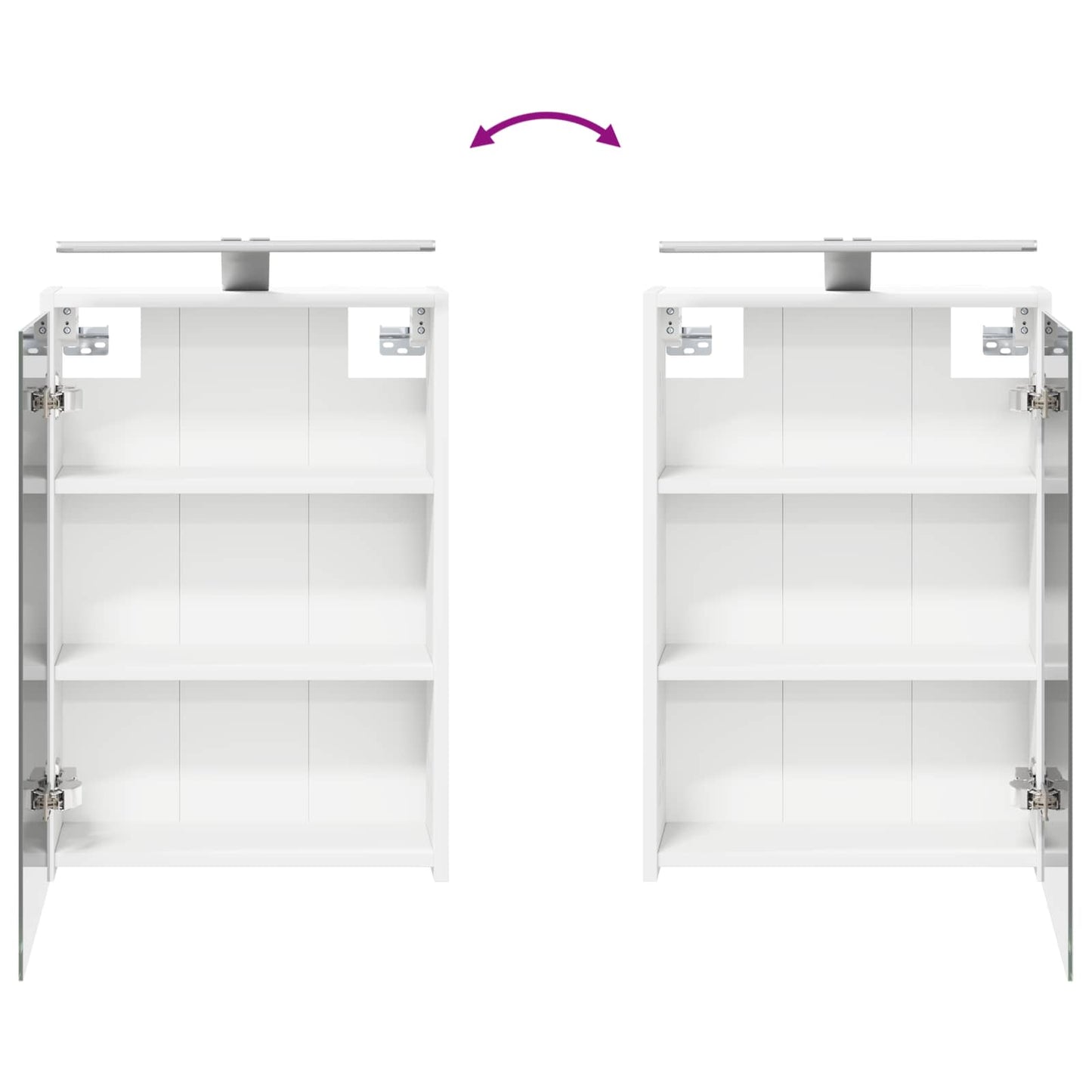 Badezimmerschrank-Set 4 stk. Weiß Holzwerkstoff