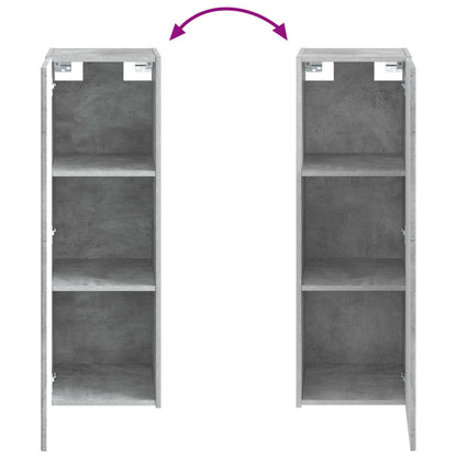 Badezimmerschrank-Set 4 stk. Betongrau Holzwerkstoff