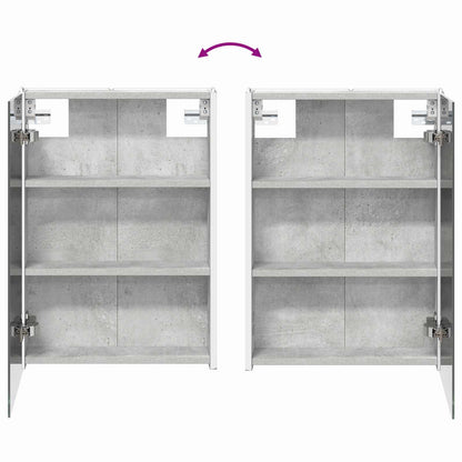 Badezimmerschrank-Set 4 stk. Betongrau Holzwerkstoff