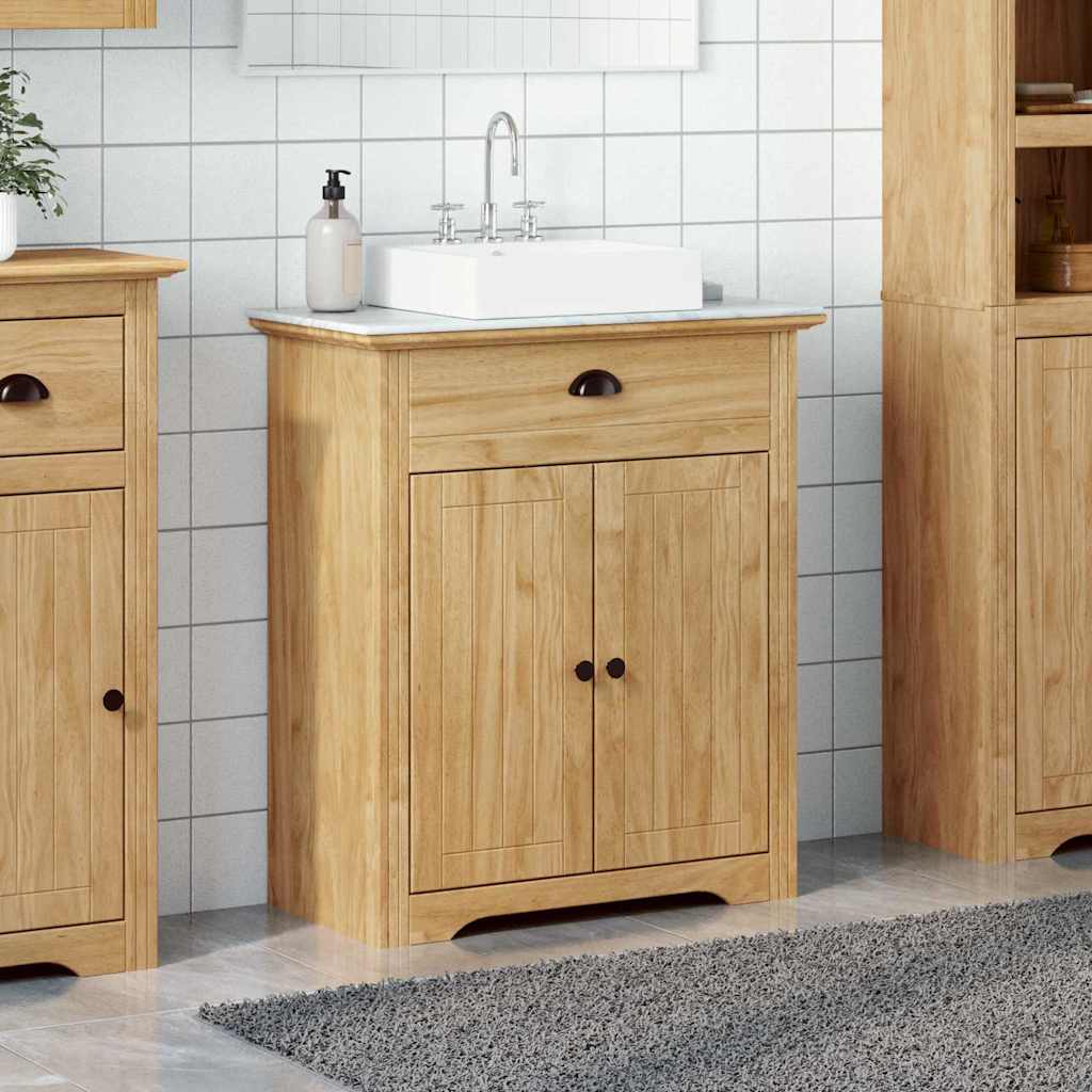 Badezimmerschrank BODO Honigbraun 70 x 35 x 80 cm Holzwerkstoff
