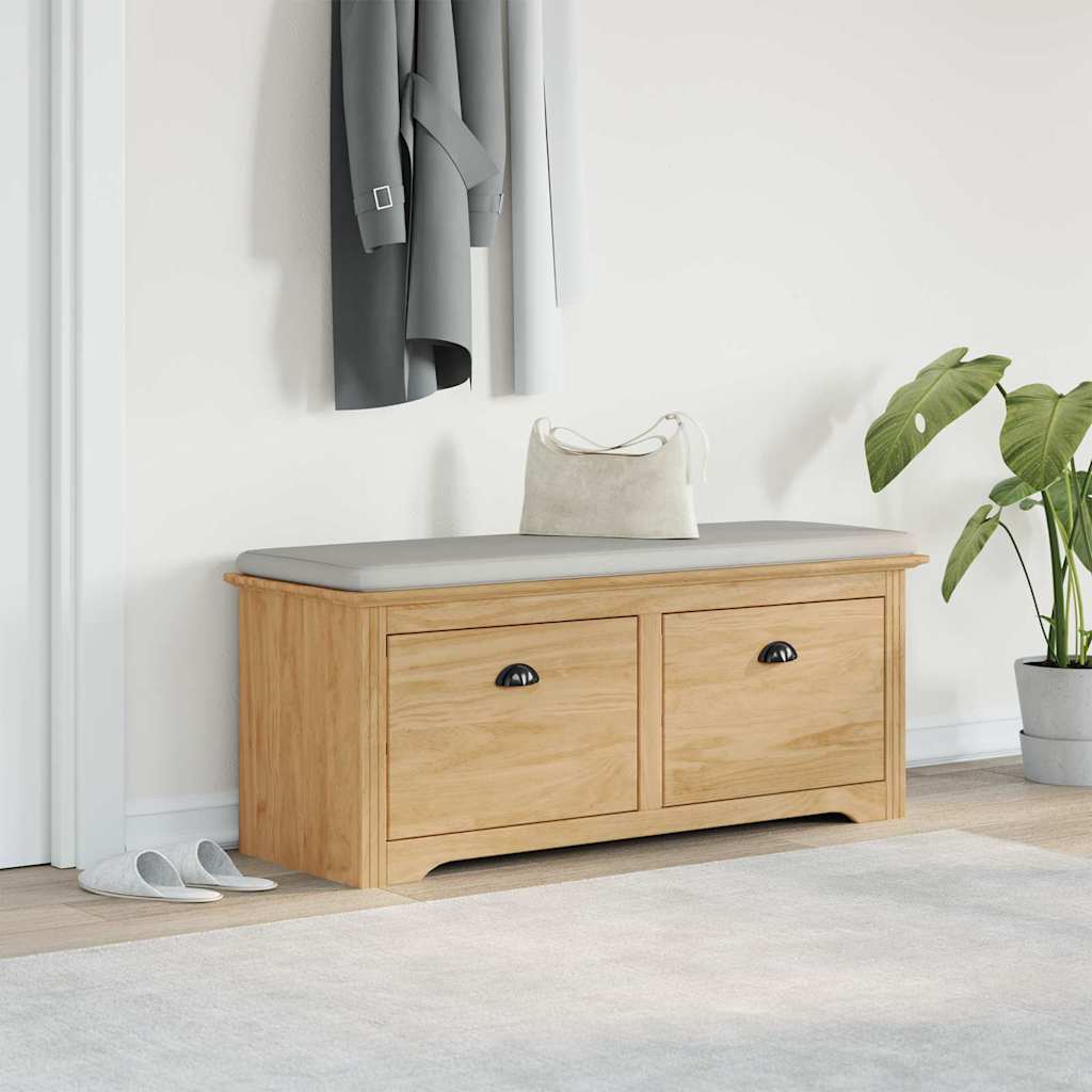 Flurbank BODO Honigbraun 118 x 40 x 50 cm Holzwerkstoff