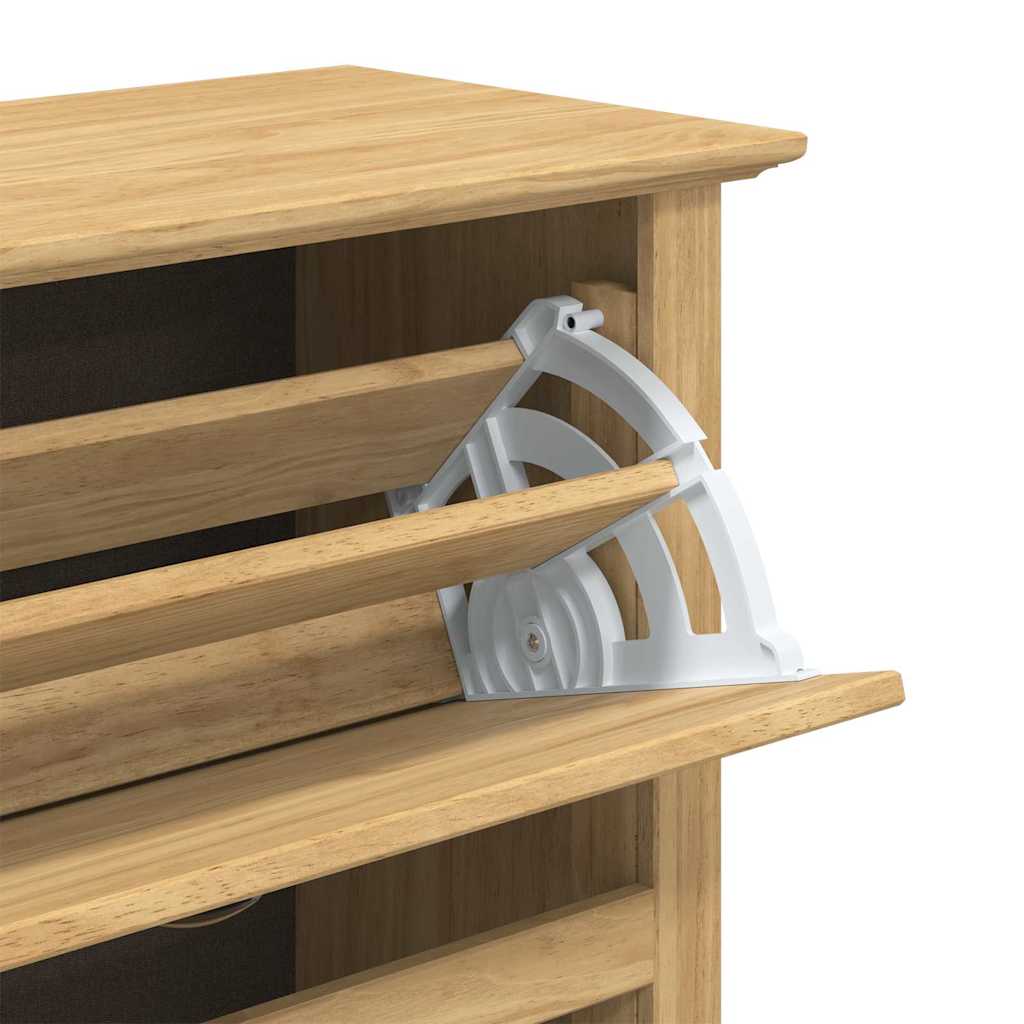 Schuhregal BODO 80 x 35 x 118 cm Holzwerkstoff Honigbraun