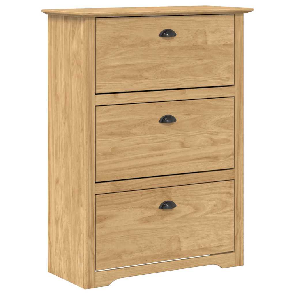 Schuhregal BODO 80 x 35 x 118 cm Holzwerkstoff Honigbraun