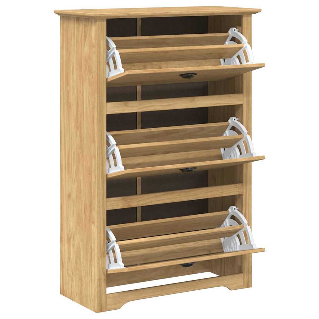 Schuhregal BODO 80 x 35 x 118 cm Holzwerkstoff Honigbraun