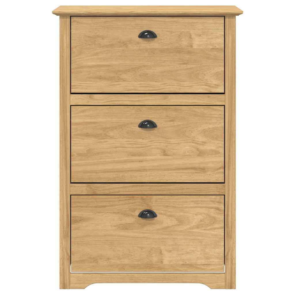 Schuhregal BODO 80 x 35 x 118 cm Holzwerkstoff Honigbraun