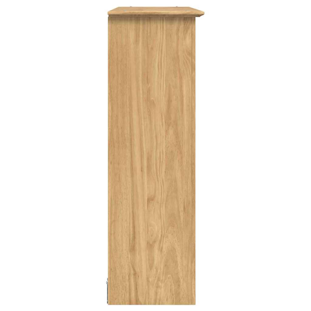Schrank mit Glastüren BODO Honigbraun 115,5 x 38,5 x 117,7 cm