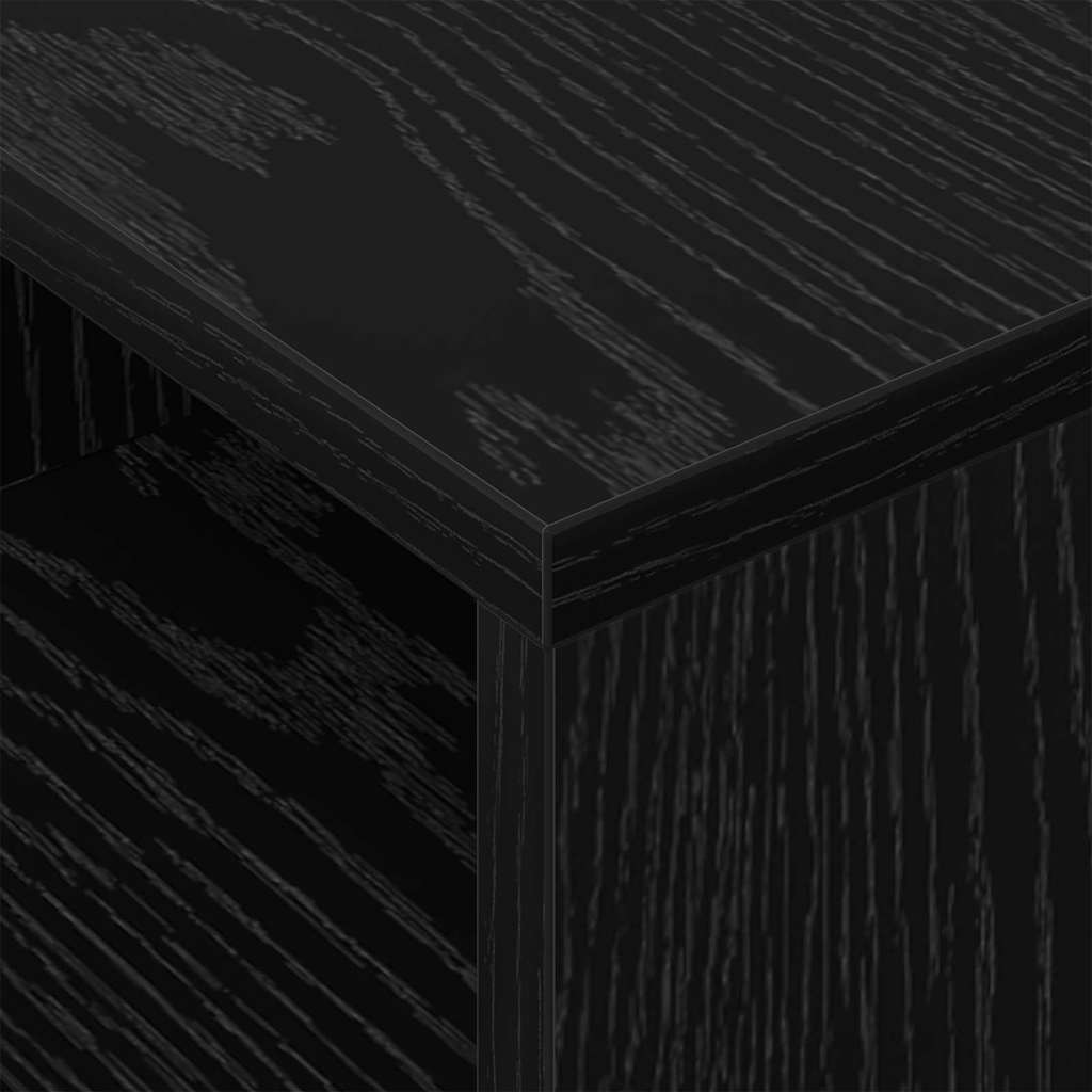 Beistelltisch 2 stk. Schwarz Eichen-Optik 30,5 x 30 x 45 cm