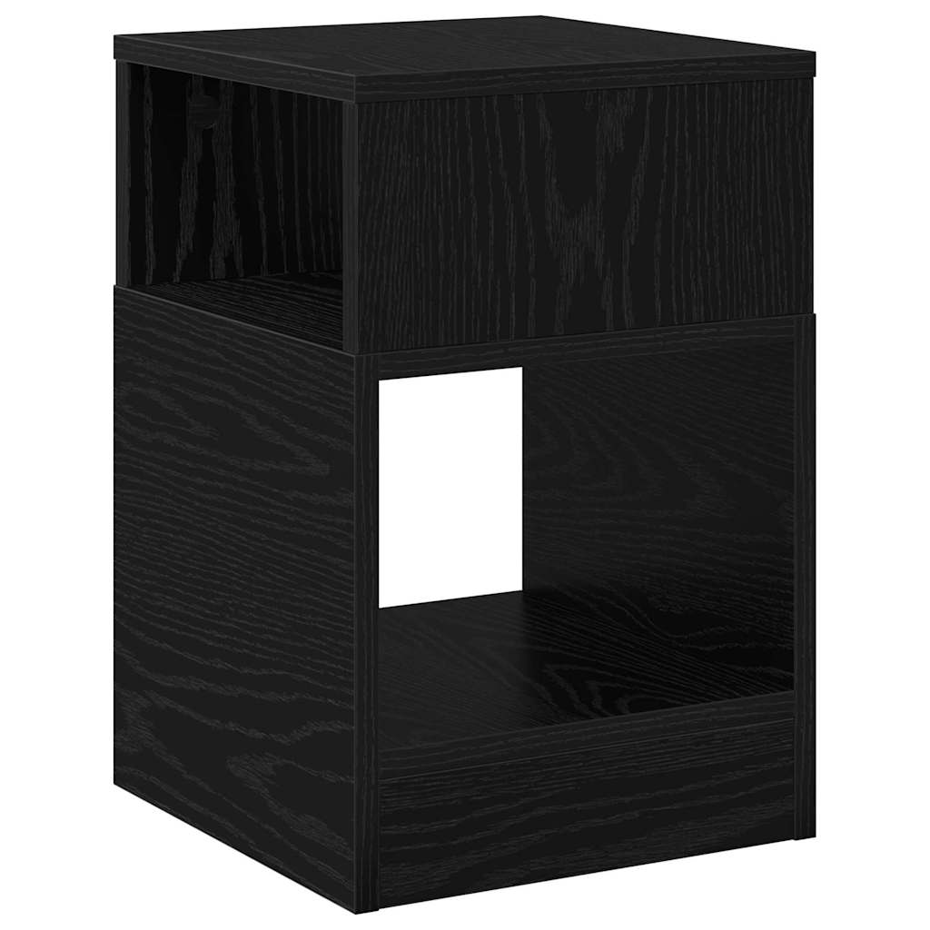 Beistelltisch 2 stk. Schwarz Eichen-Optik 30,5 x 30 x 45 cm