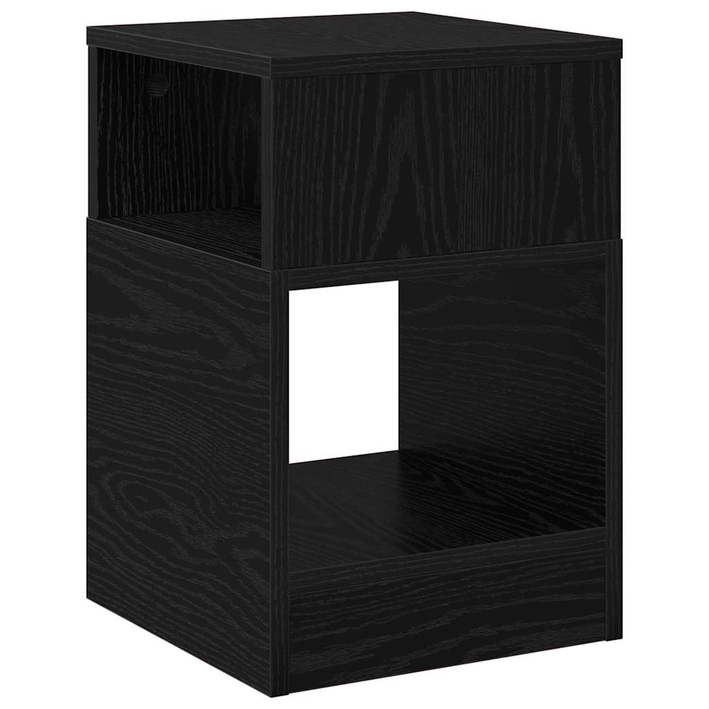 Beistelltisch 2 stk. Schwarz Eichen-Optik 30,5 x 30 x 45 cm
