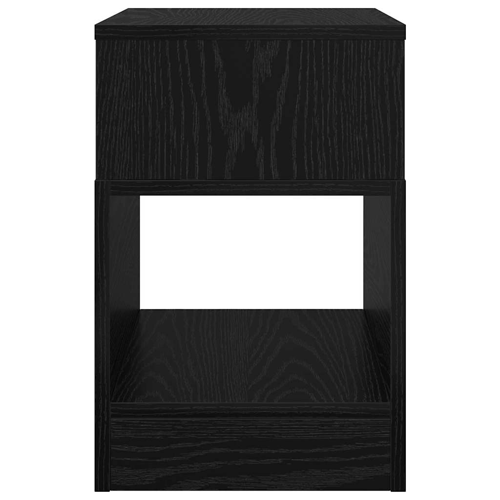 Beistelltisch 2 stk. Schwarz Eichen-Optik 30,5 x 30 x 45 cm